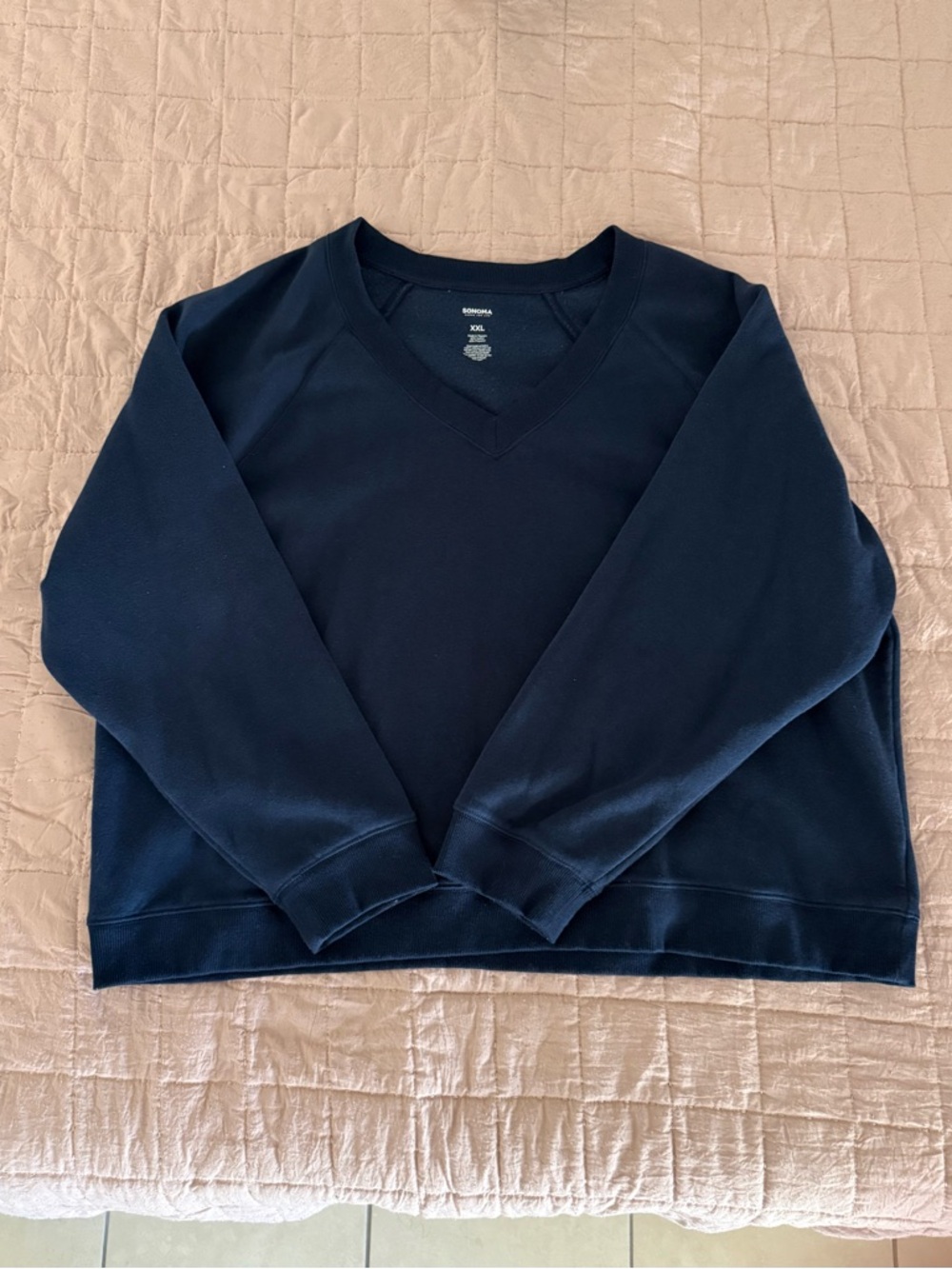 Sonoma Navy V-Neck Pullover Sweater